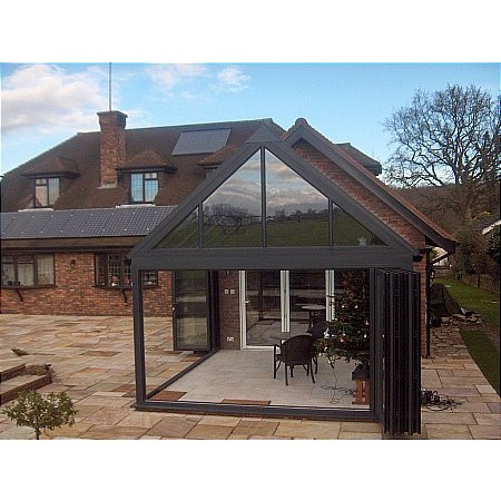 25 - Bi Fold Doors on both sides of a Conservatory